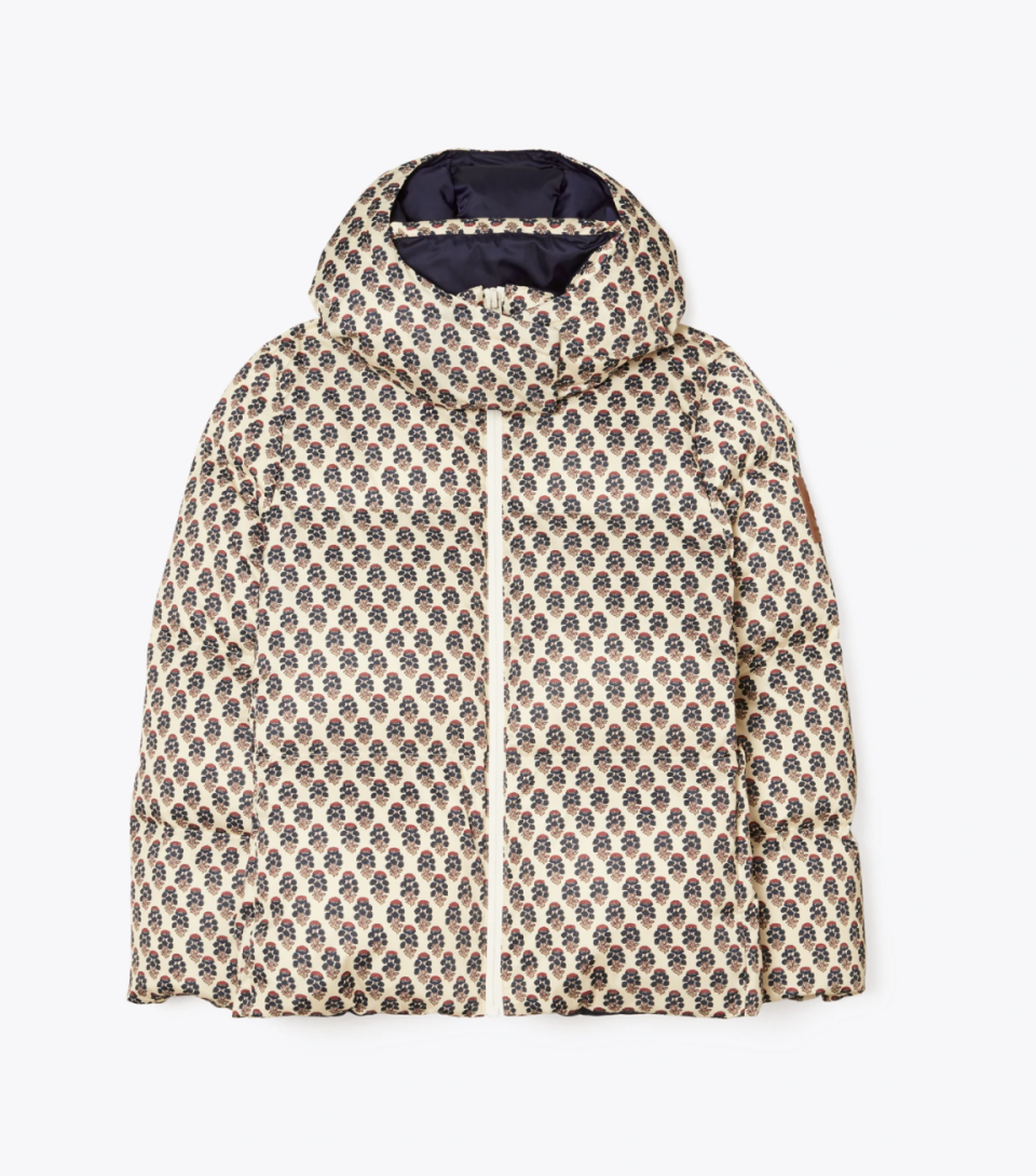 Printed Hooded Down Jacket