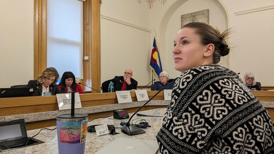 Zoe Ramsey, a high school senior from Durango, testified before state lawmakers this month. - Rae Ellen Bichell/KFF Health News