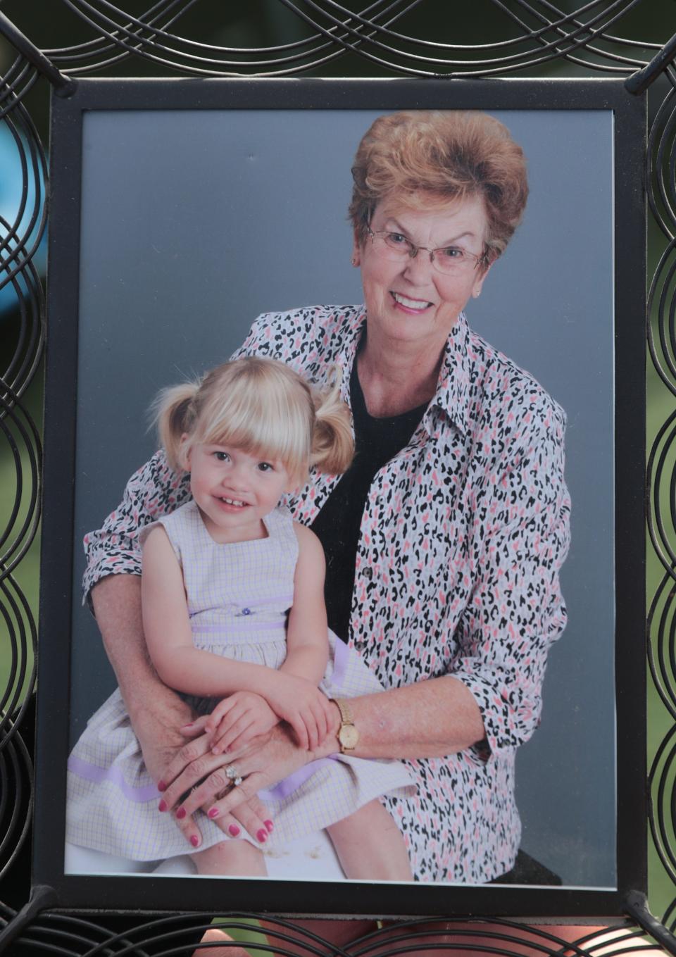 Phyllis Adair was a flight attendant for American Airlines and died Feb. 2 from COVID-19. She is pictured in an undated family photo with her granddaughter Ann Marie.