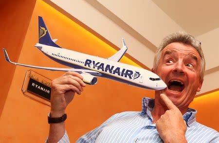 Ryanair CEO Michael O'Leary poses following a news conference in Rome, Italy, June 27, 2017. REUTERS/Alessandro Bianchi