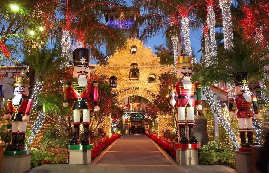 The Mission Inn Hotel & Spa’s Festival of Lights display in downtown Riverside, California. (Mission Inn Hotel & Spa)