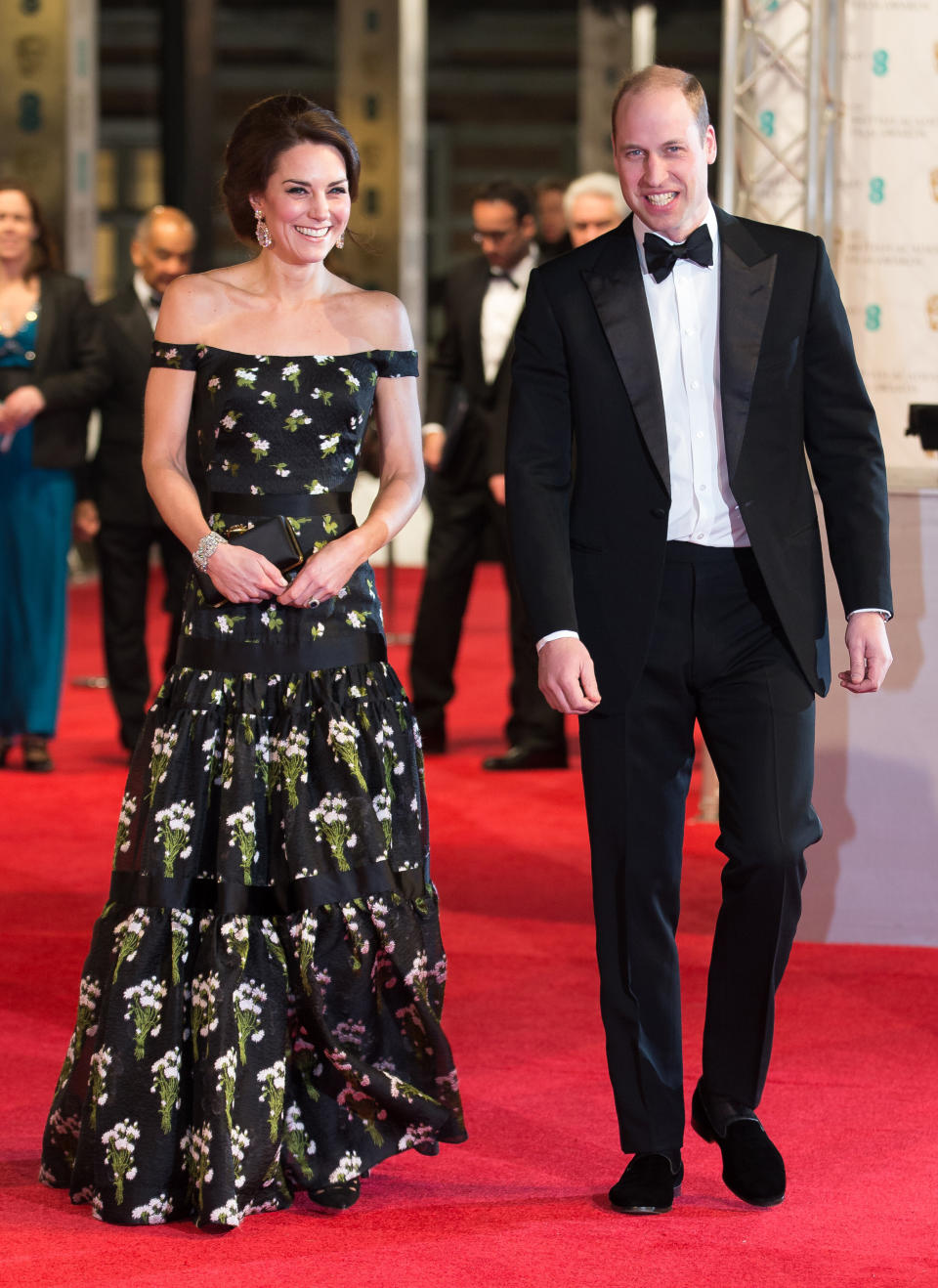 Catherine, Duchess of Cambridge, and Prince William, Duke of Cambridge, attend the 70th EE British Academy Film Awards at the Royal Albert Hall on Feb. 12 in London.