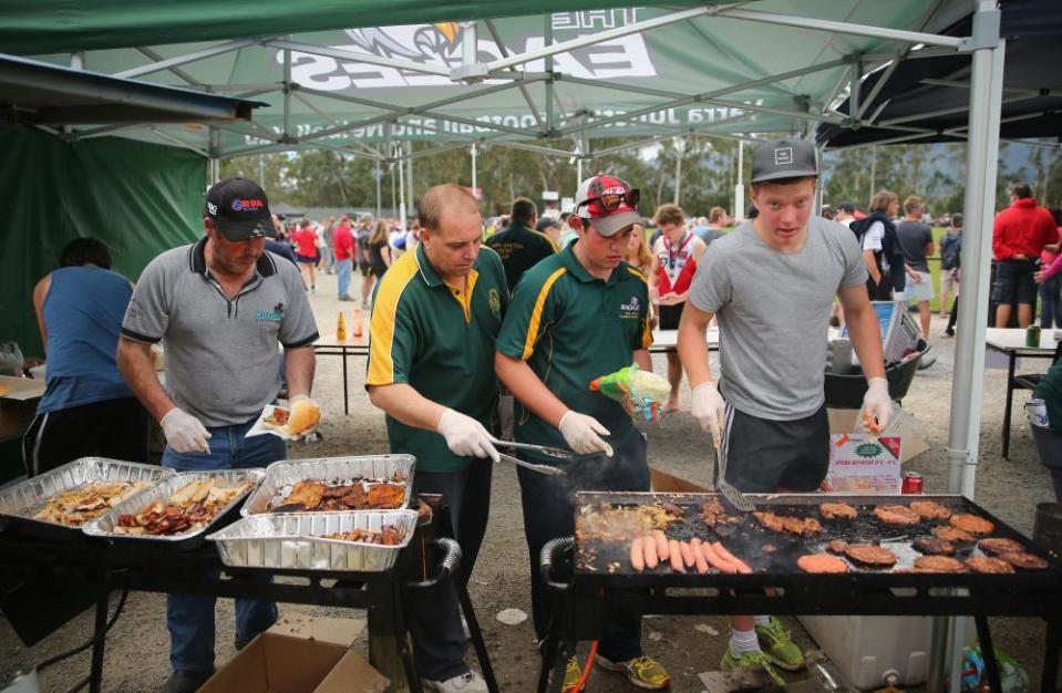 Sausage sizzles can be a big revenue raiser for community sports clubs.