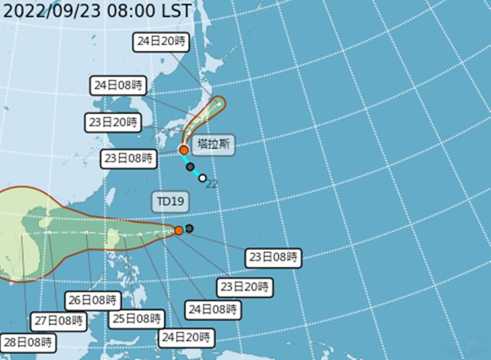 塔拉斯輕颱生成 對台灣無直接影響