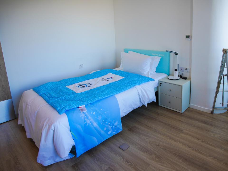 An interior view of athlete's apartment at Beijing Winter Olympic Village.