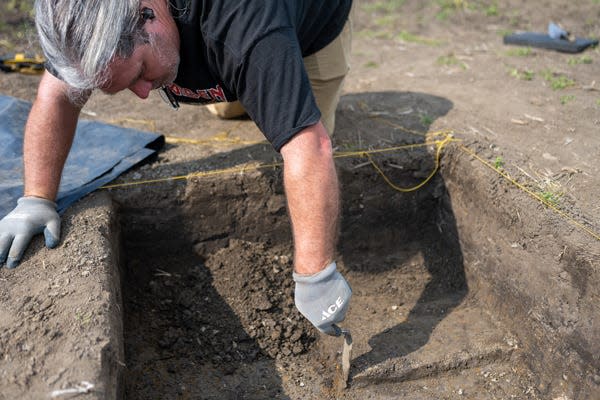 Archaeologist David Lamp, Ohio University alumnus and graduate student at the Ohio Field School of Archaeology.