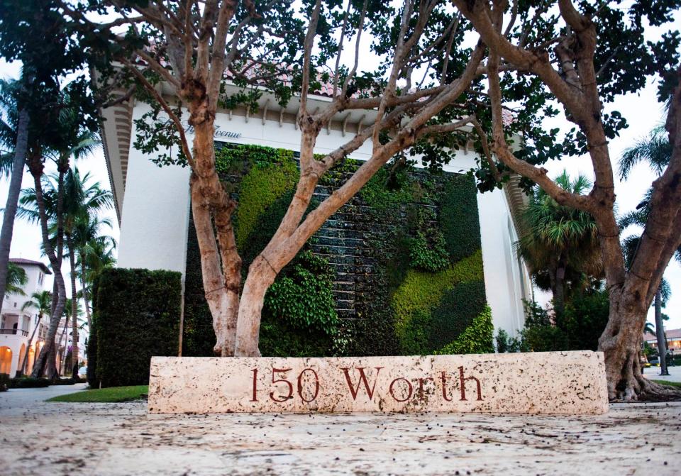 The vertical garden has been on the west wall at 150 Worth the Esplanade for over a decade in Palm Beach.