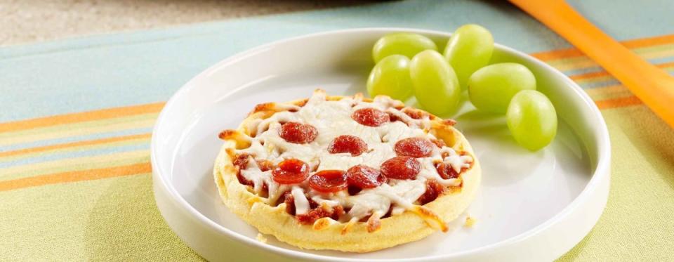 <p>Ready Set Eat</p><p>Waffles can be sweet AND savory! This recipe takes kids favorite dinner - pizza - and makes it a simple crust by using a waffle so you can enjoy Mini Pepperoni Pizza Waffles for dinner! </p><p><strong>Get The Recipe: <a href="https://www.readyseteat.com/recipes-Mini-Pepperoni-Pizza-Waffles-7833" rel="nofollow noopener" target="_blank" data-ylk="slk:Mini Pepperoni Pizza Waffles;elm:context_link;itc:0;sec:content-canvas" class="link ">Mini Pepperoni Pizza Waffles</a></strong></p>