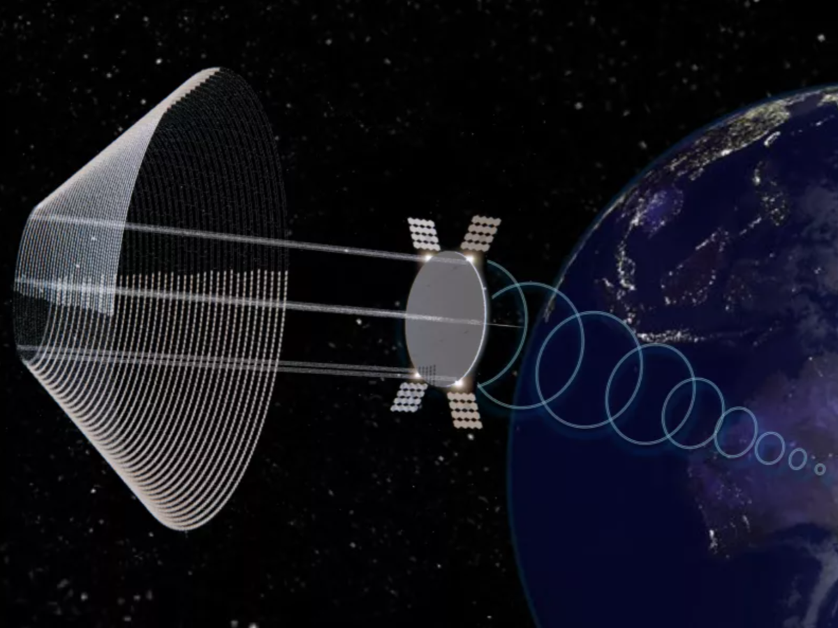 An illustration of a solar panel array in space (Artemis Innovation Management Solutions)