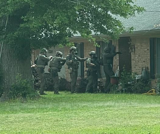 North Texas Regional SWAT Team on the scene, courtesy of Kilgore Police Department