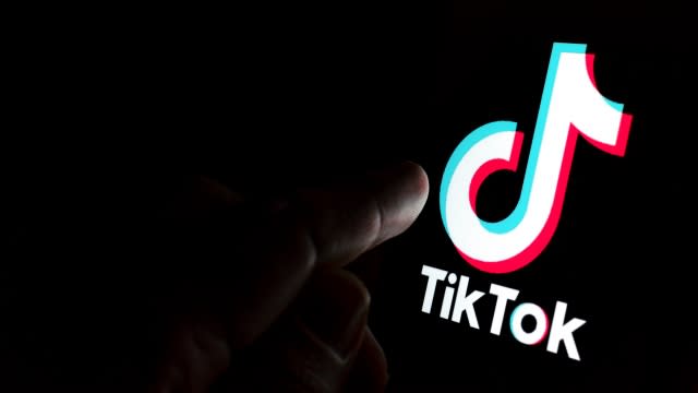 TikTok logo on a device