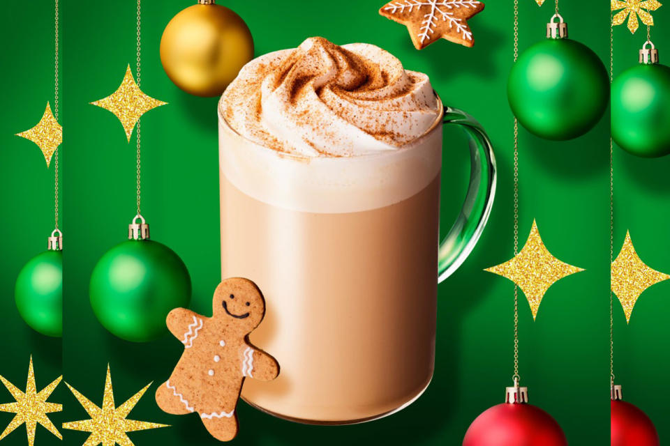 starbucks holiday christmas drinks coffee cream gingerbread