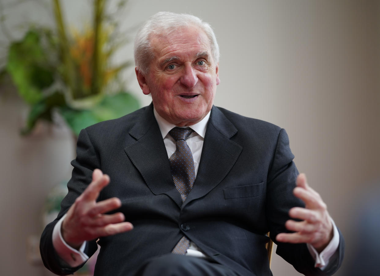 Bertie Ahern recalling his role in the Good Friday Agreement talks (Niall Carson/PA)