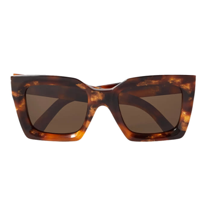 Celine Eyewear Square-Frame Tortoiseshell Acetate Sunglasses