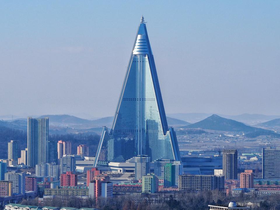 North Korea's Ryugyong Hotel.