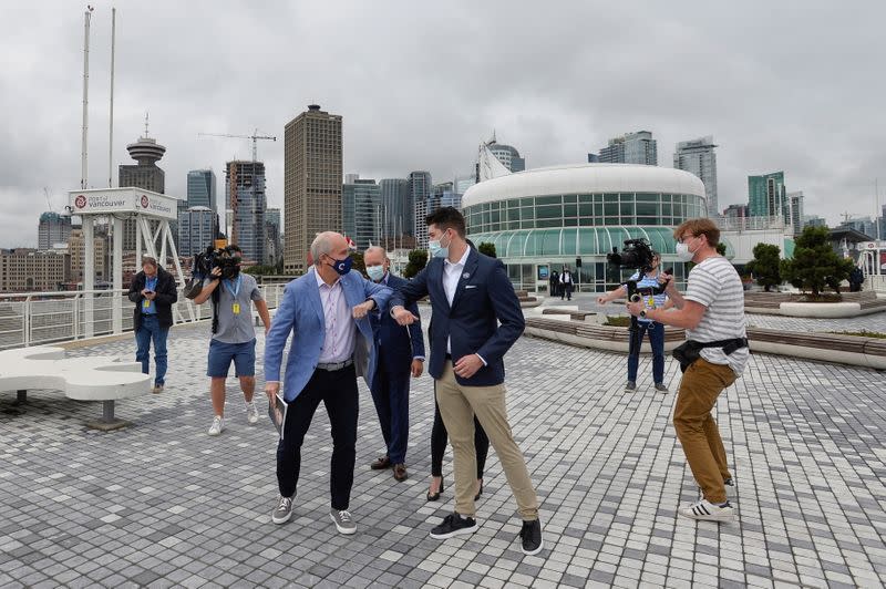 Conservative Party leader Erin O'Toole at an election campaign visit to Vancouver