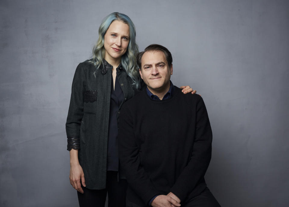 Director Josephine Decker, left, and actor Michael Stuhlbarg pose for a portrait to promote the film "Shirley" at the Music Lodge during the Sundance Film Festival on Sunday, Jan. 26, 2020, in Park City, Utah. (Photo by Taylor Jewell/Invision/AP)