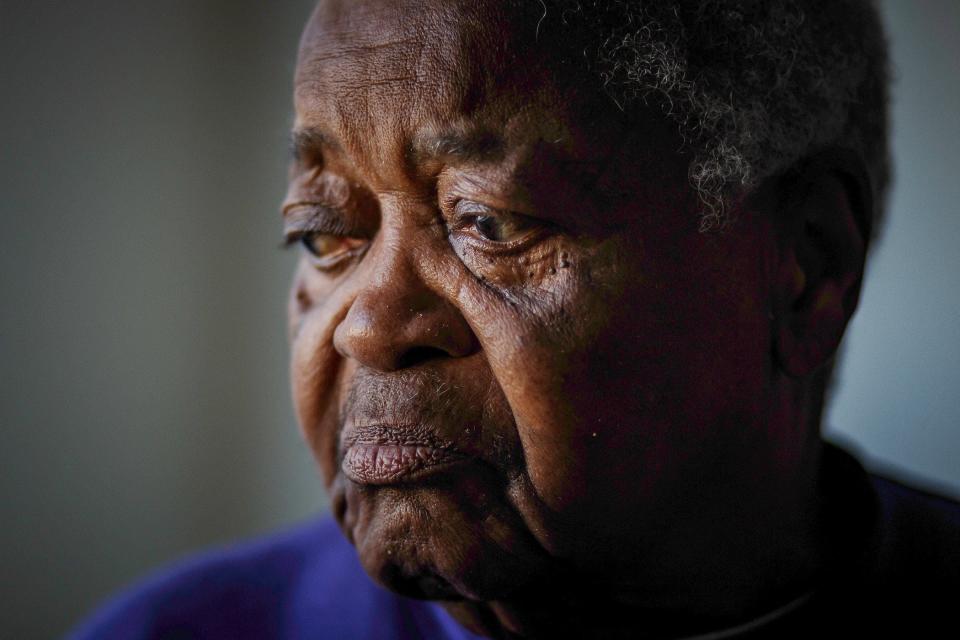 92-year-old Catherine Rosendary at her home in Riviera Beach.