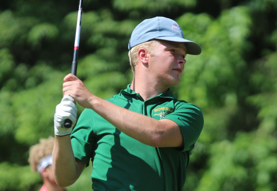 Howell's Hayden Sturos shot 78 in the Division 1 golf regional Wednesday, May 31, 2023 at Salem Hills Golf Club.