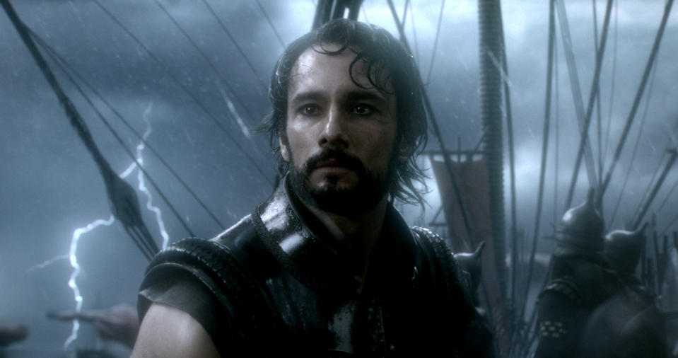 This image released by Warner Bros. Pictures shows Rodrigo Santoro in "300: Rise of an Empire." (AP Photo/Warner Bros. Pictures)