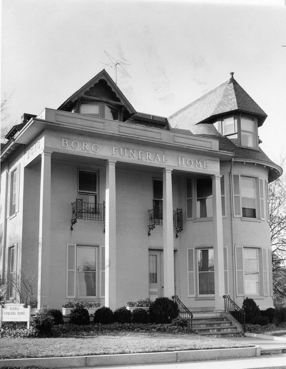 The two-story porch on the front of the house was not part of the original design.