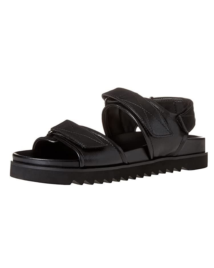 7) Maize Padded Two Strap Velcro Platform Sandal