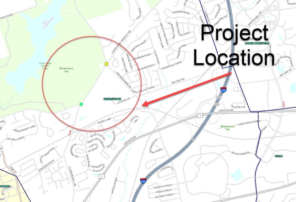 A new roundabout will control the corner of Langhorne-Yardley Road and Bridgetown Pike and Woodbourne Road, and the work will begin Tuesday,