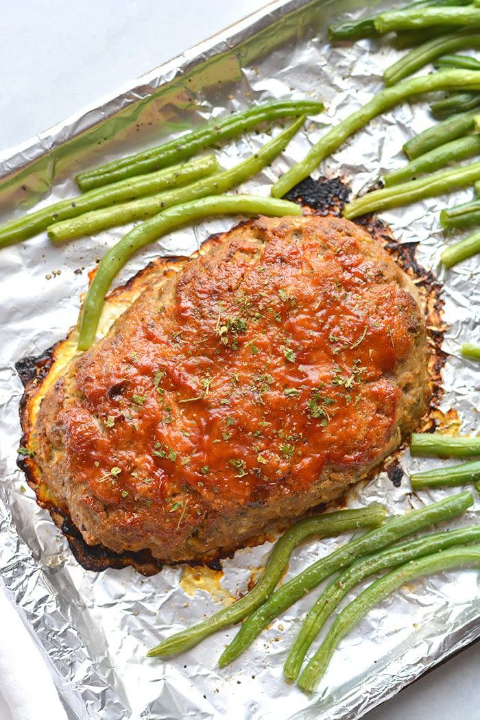 Turkey Meatloaf with Green Beans