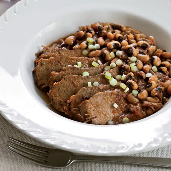 Slow Cooker Spicy Brisket with Texas Caviar