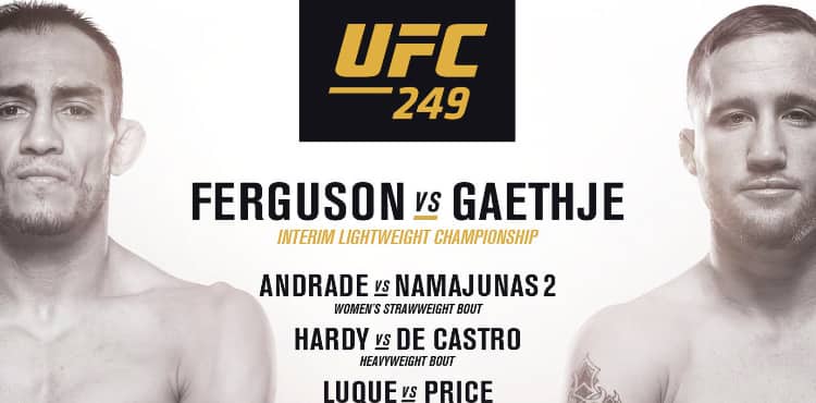 UFC 249 fight card poster chop