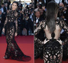 <p>Was früher als Fashion-Fauxpas galt, war 2016 vom roten Teppich gar nicht mehr wegzudenken: das sichtbare Höschen, hier besonders prominent präsentiert von Kendall Jenner in Cannes. (Bilder: WENN) </p>