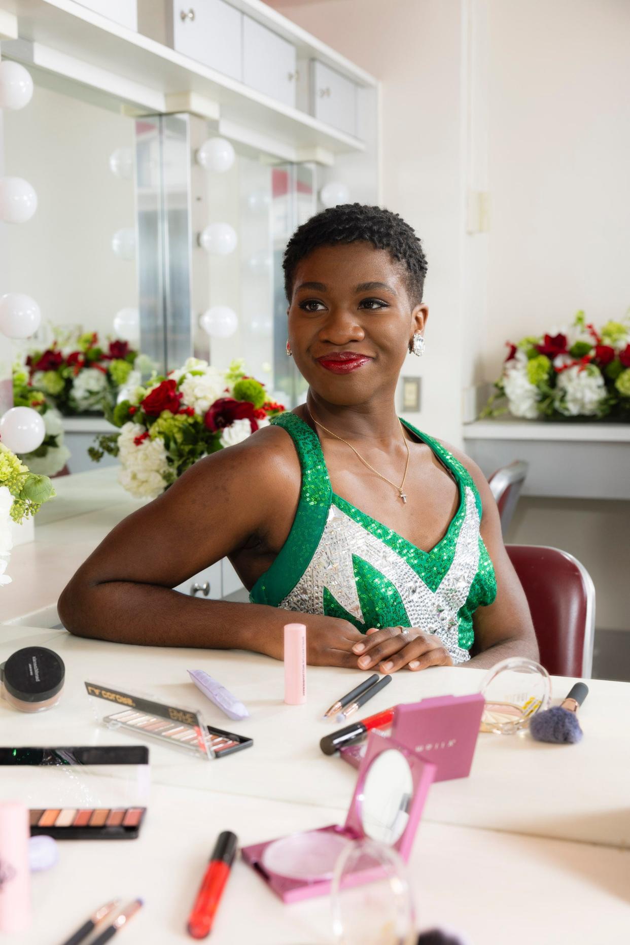 Karmen Moore of Memphis in her dressing room, as a new member of the world-famous Rockettes of Radio City Music Hall.