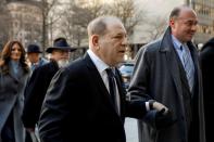 Film producer Harvey Weinstein arrives at New York Criminal Court for his sexual assault trial in the Manhattan borough of New York