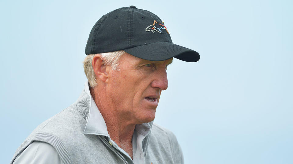 Pictured here, Aussie golfing legend Greg Norman.