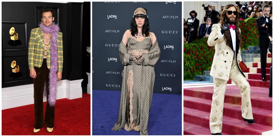 Harry Styles; Billie Eilish; Jared Leto in Gucci