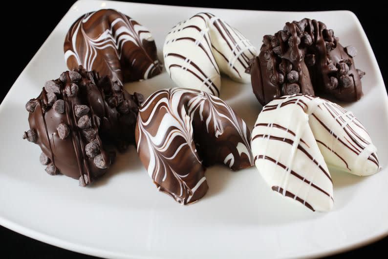 Chocolate Dipped Fortune Cookies