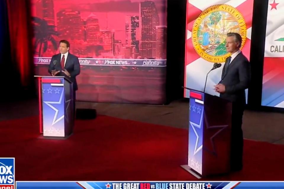 Ron DeSantis and Gavin Newsom clash in Fox News debate (Fox News)