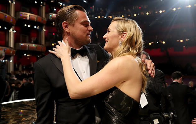 Kate and Leo at the Oscars. Photo: Getty Images.