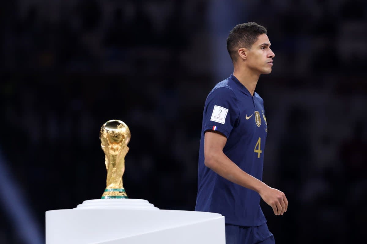 Varane’s final appearance for France came in the World Cup final defeat to Argentina (Getty Images)