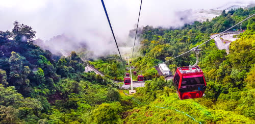 ▲雲頂高原鄰近吉隆坡，搭纜車約10分鐘可登峰頂。（圖/shutterstock）