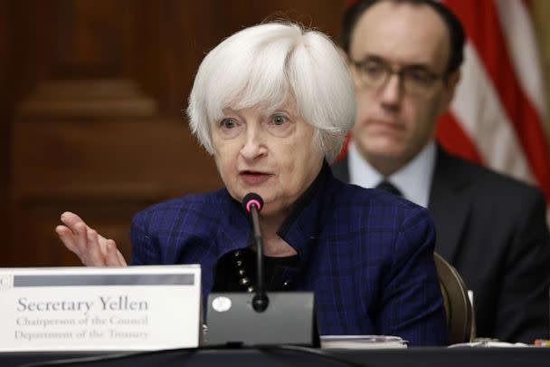 PHOTO: Janet Yellen, US Treasury secretary, speaks during a Financial Stability Oversight Council (FSOC) meeting at the Treasury Department in Washington, DC, Dec. 16, 2022. (Ting Shen/Bloomberg via Getty Images, FILE)