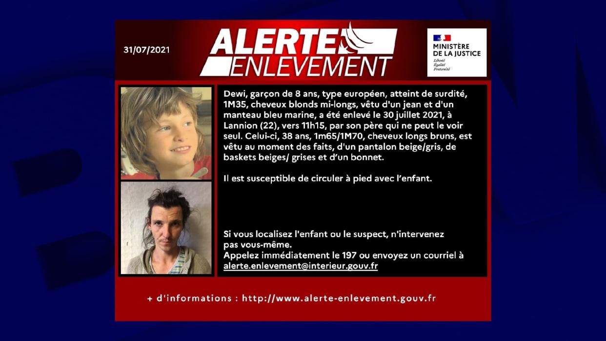 Dewi, 8 ans, a été enlevé vendredi par son père.  - BFMTV