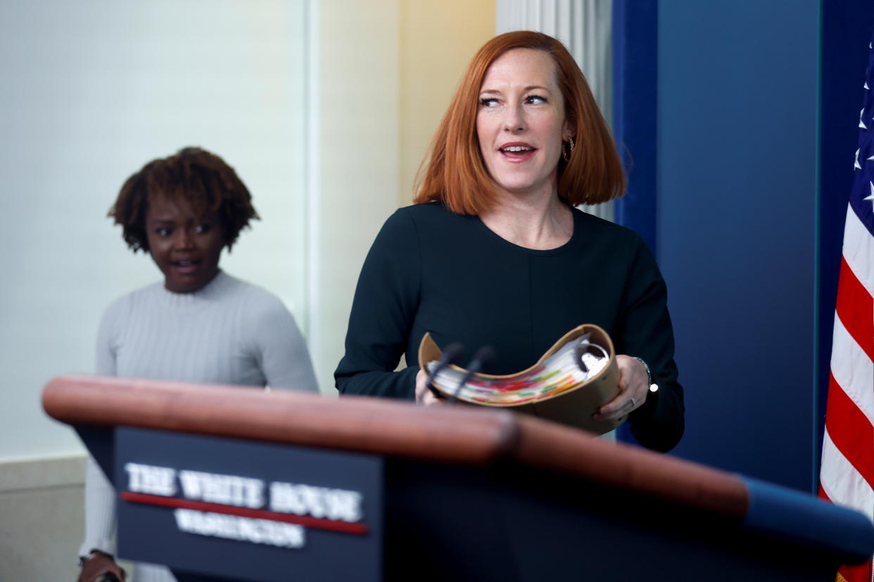 Jen Psaki and Karine Jean-Pierre