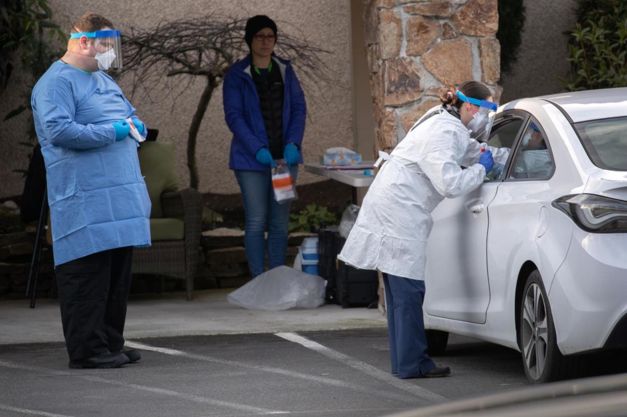 Health workers in Seattle have been testing people at drive-thru facilities: Getty