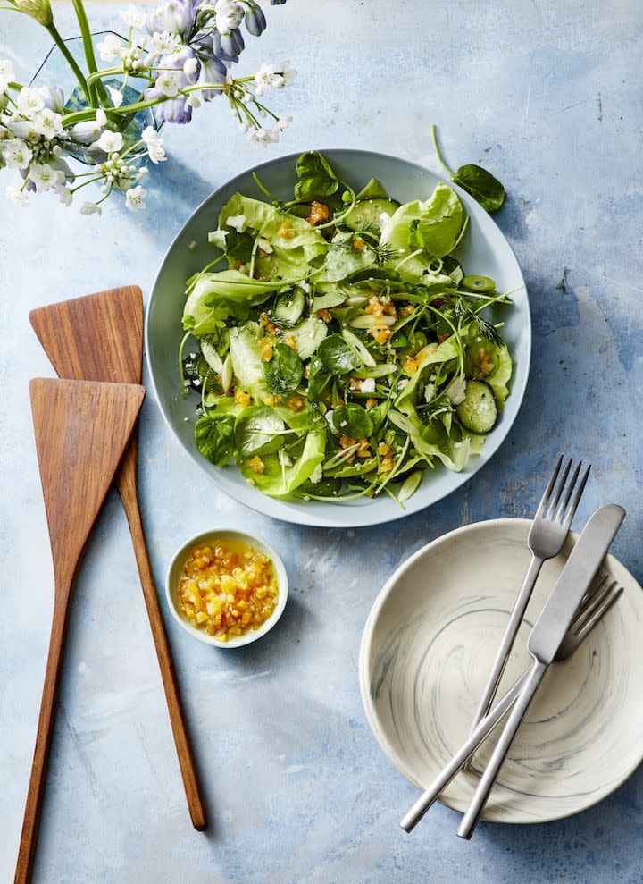 Spring Green Salad With Apricot Vinaigrette