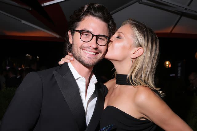 <p>Victor Boyko/Variety via Getty Images</p> Chase Stokes and Kelsea Ballerini attend the Variety And Golden Globes Party At Venice Film Festival on Aug. 31, 2023 in Venice