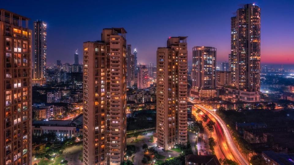 Vista de los rascacielos de Mumbai.