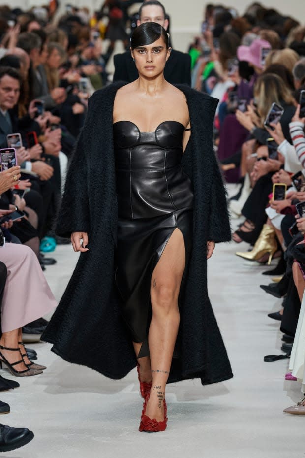 <p>A look from Valentino's Fall 2020 collection. Photo: Imaxtree</p>