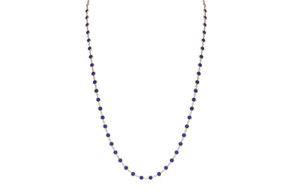 London Collection necklace in 14-k yellow gold with lapis, $1,400