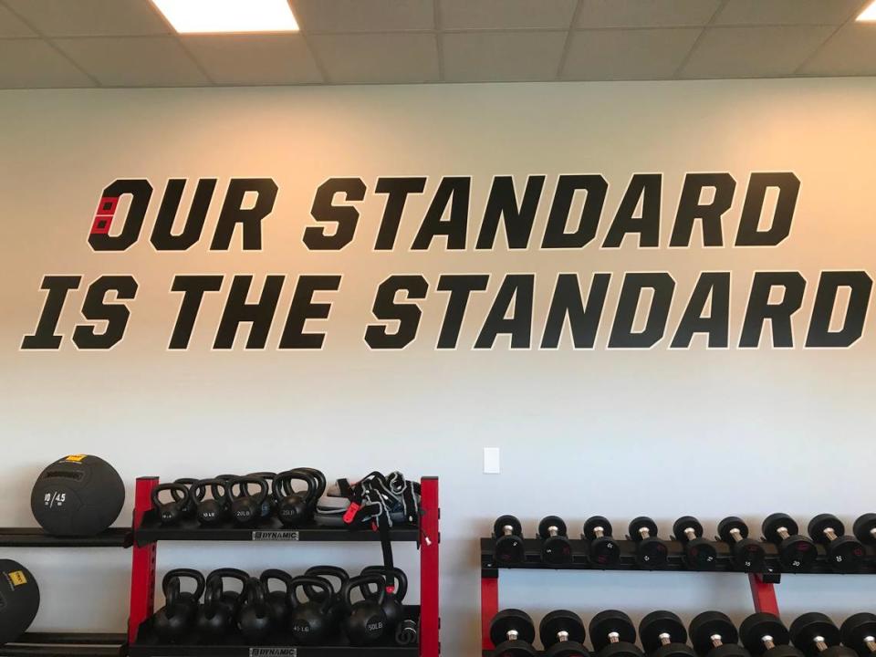 The Canes have a team motto “Our Standard is the Standard” posted on the wall at their practice facility at Wake Competition Center in Morrisville, NC.